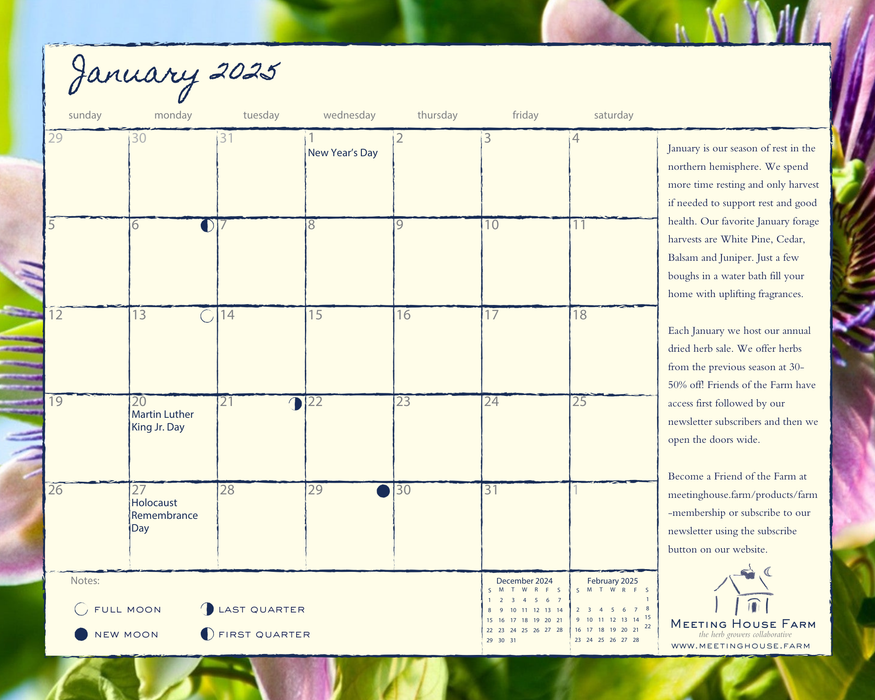 Harvest Calendar 2025
